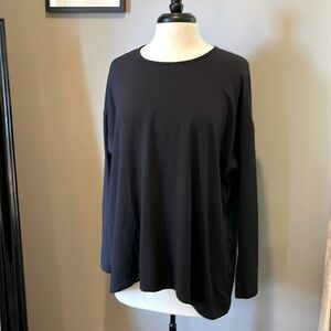 Lululemon high low Nulu long sleeve swing top black size 8/10